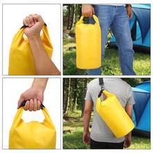 Foldable Waterproof Swimming/Rafting Bag: 6 Sizes (2L To 30L) + Adjustable Leak-Proof Strap - Amarillo - Ver 4