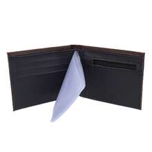 Men's Slim Multifunctional Wallet Synthetic Leather Card Holder Comes With Elegant Box - Rust Brown - View 2