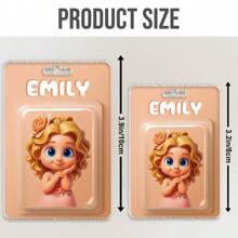 Pachet de figurine de acțiune 2D personalizat, ambalaj, stil cutie de jucării, cadou artistic, ornament auto personalizat, cadou pentru fiica ei