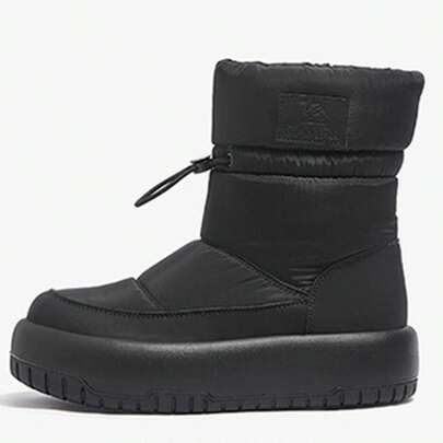 CAMEL CROWN 面包雪地靴 中筒厚底 防寒保暖加厚鞋 女式踝靴