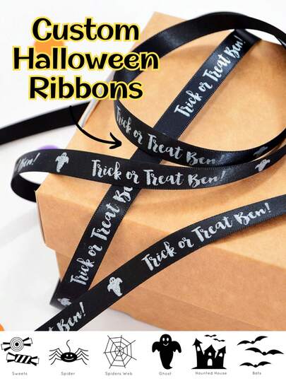 10-Color Personalized Satin Ribbon – Custom Name Print For Elegant Gift Wrapping, Cake Decoration, Weddings, Special Events, DIY Crafts, Bow Making, Corporate Branding Ribbon And Party Decor, Custom Text Ribbon,Personalised 2.5cm Wide Satin Ribbon,Colored Silk Ribbon