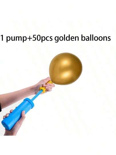 1pc Blue Balloon Pump, Suitable For Holidays And Back To School Supplies