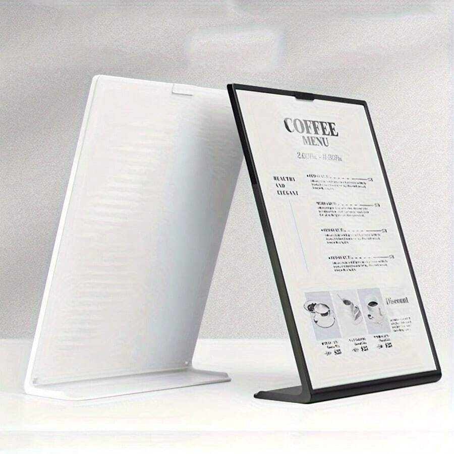 1個 L型展示架 - 塑膠製,A4/A5/A6尺寸適用於菜單、海報和照片 - 適合咖啡店、婚禮、超市相框 - 彩色 - 查看 1