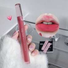 1pc Gege Bear Glossy & Matte Finish Lip Gloss, 5 Color Options, Long-Lasting, Moisturizing, Velvet Texture, Brightening
