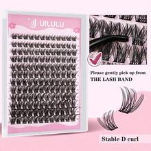 Mixed DIY Lash Extension Kit High Capacity Individual Lash Clusters 9-16MM Mixed D Curl Effect Natural Look Wispy Soft And Comfortable False Eyelashes Long-Lasting Individual Lashes Kit With Lash Bond&Seal And Tweezers And Lash Brush - Black - View 5