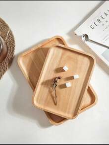 1/2 piezas Bandeja de servir de bambú y madera, plato de cena, bandeja de servir, bandeja de desayuno, bandeja de restaurante y cocina, bandeja de frutas, bandeja de café, bandeja de té, bandeja de aperitivos, decoración de sala de estar, adecuada para hoteles, restaurantes y uso doméstico para servir frutas, postres, aperitivos, festivales, Acción de Gracias, Navidad, Año Nuevo, al aire libre, playa y patio multifuncional.