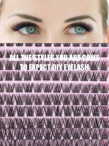 144PCS Mixed Lengths, 9-16mm Fine Eyelashes, D Curl Featherlight Daily Lashes,Undetectable Invisible Band, Office-Friendly Reusable Individual Clusters