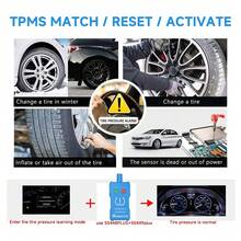 Aermotor 2 IN1 Tire Presure Sensor, EL 50448 TPMS For G-M/Opel Reset Tool ,EL-50449 TPMS For Fo-Rd/Lincoln ,TPMS Relearn Tool - 藍色 - 查看 4