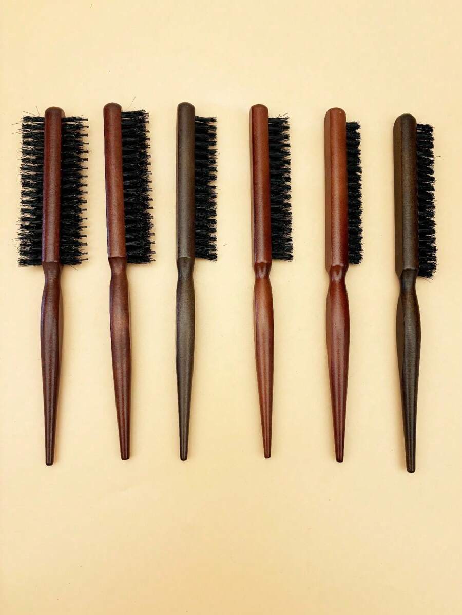 1 件专业沙龙野猪鬃毛细齿梳，接发造型工具发刷，DIY，返校，旅行度假必需品，女士发饰