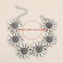 Retro Boho Sonnenblumen Armband, Boho-Stil handgefertigt als Frauendekoration