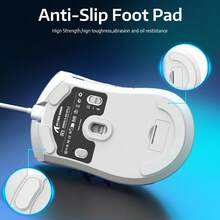 ATTACK SHARK R1 Wireless Gaming Mouse 55g, 18000 DPI Optical Sensor, Tri-Mode Connection (2.4G/BT5.2/Cable), Ergonomic Design, 20 Million Clicks, For PC/Notebook/Win - 白色+貼紙 - 查看 7