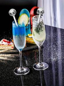 10/20 件迪斯科球鸡尾酒搅拌器、鸡尾酒签、饮料搅拌器、水果签、装饰棒、生日、节日、酒吧、鸡尾酒廊派对用品