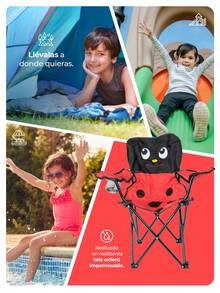 Sillas Plegables Para Camping Infantiles - Rojo - Ver 3