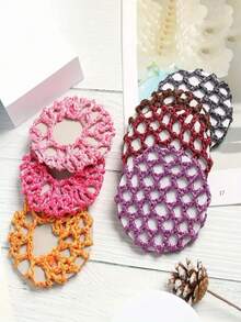 5/10 losowych damskich siatek na włosy w stylu vintage i minimalistycznym, profesjonalne akcesoria do włosów, osłonki na koki odpowiednie dla pilotów, pielęgniarek, tancerek, jednokolorowe sportowe opaski poliestrowe na cały sezon, zestaw do stylizacji włosów, zestaw narzędzi do włosów, akcesoria do domu i urody dla kobiet, prezenty