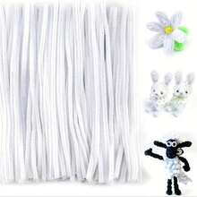 Pipe Cleaners, 100/200/300PCS White Pipe Cleaners Chenille Stems, 6mm * 11.8inch, Chenille Stems Pipe Cleaners, Pipe Cleaner Crafts, For Pipe Cleaners Craft Supplies DIY Arts & Crafts Decoration - Multicolor - View 13