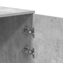 Larryhot Mobiletto portaoggetti grigio cemento 50x45x103,5 cm in legno ingegnerizzato, bello e pratico, ideale per riporre oggetti e decorazioni domestiche - Grigio - Visualizzare 8