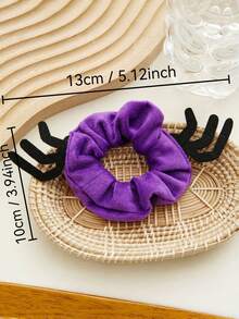 1 szt. gumek do włosów na Halloween z uroczymi akcentami nietoperza i pająka, modne gumki do włosów z materiału Y2K, fantazyjne gumki w kreskówkowym stylu dla kobiet - świąteczne akcesoria do włosów na imprezy