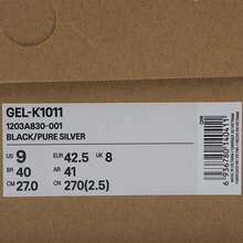 Asics 男女通用 GEL-K1011 休闲运动鞋，低帮 1203A830-001 - 黑色 - 查看 6