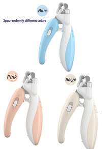 1pc Pet Nail Clipper With Led Light, Used For Trimming Nail And Mites With Light For Cats And Dogs - 彩色 - 查看 10