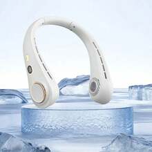 Portable Neckband Fan, Bladeless Fan, Digital Display, 5 Adjustable Speeds, Suitable For Indoor/Outdoor, Outdoor Sports Neck Fan, Essential For Holidays,Spring Summer Picks,Brides Maid Gifts,Room,Bedroom Decor,Beach,Travel,For Men,For Women,Vacation,Cute Stuff - Multicolor - View 14