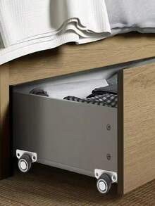 4Pcs Silent Rubber Casters, Drawer Wheels, For Furniture, Kitchen Cabinet Table ,Of Side Installation Low Profile Replace Wheel - Multicolor - View 8