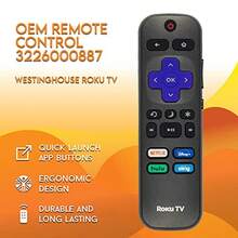 Ceybo 3226000887 Original Remote Control Compatible With All Westinghouse Roku Smart TV Includes  + Hulu And Sling Shortcuts - 黑色 - 查看 2