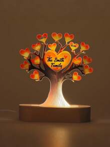 Tree Of Life Name Night Light, Family Souvenir, Custom Family Tree Night Light With Little Friend's Name, Birthday Gift, Gift For Mom, Anniversary, Holiday Gift, His Gift, Her Gift
