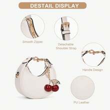 ¡RecomendadoJQWSVE - Bolsas pequeñas con asa superior para mujer, mini monederos, bonitas bolsas cruzadas con cereza¡Top de Temporada - C01-negro - Ver 5
