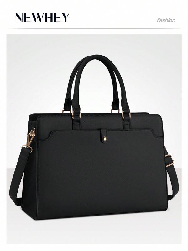 NEWHEY Bolso para laptop de 15.6 pulgadas para mujer, bolso de tela tipo tote impermeable para trabajo, bolso de negocios de oficina para computadora, bolso de gran capacidad con asa de hombro