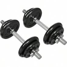 Adjustable Dumbbell Hand  Set, 38 Pounds, Black