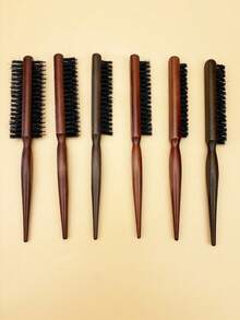 1 件专业沙龙野猪鬃毛细齿梳，接发造型工具发刷，DIY，返校，旅行度假必需品，女士发饰