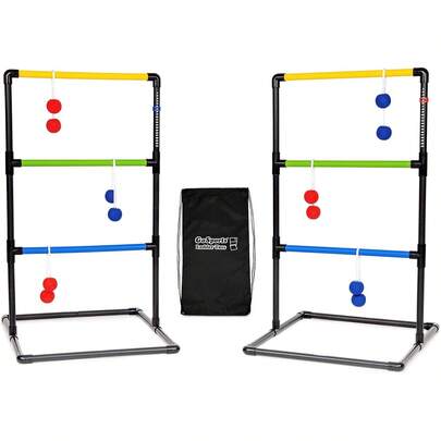 Pro Grade Ladder Toss Indoor/Outdoor Game Set With 6 Soft Rubber Bolo Balls, Travel Carrying CaseSpecialForCanada