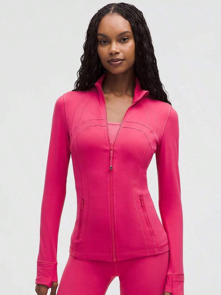 Define Jacket Nulu Raspberry Coulis-For Yoga Gym Running-Sweat-Wicking-Yoga-All Seasons Sport-Spring/Summer-Autumn/Winter-Back To School - Raspberry Coulis - View 1