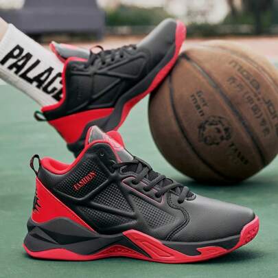 Basketballschuhe für Teenager, stoßabsorbierend, rutschfest, langanhaltend, Mittelhöhe, vielseitig, Sportschuhe für Studenten zum Basketball und Laufen