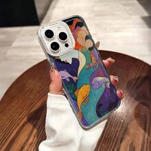 Mermaid And Fish Pattern Mobile Phone Case Decorated With Colorful Underwater Design Suitable For IPhone 16, 15, 14, 13, 12, 11 Pro Plus Promax Models TPU Material Shockproof Protection It Is A Great Gift For Family Friends Children Birthdays Spring Festival Holidays Boyfriends Girlfriends And Valentine's Day - Trong sáng - Xem 1