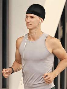3pcs Solid Color Satin Elastic Shower Cap, Soft Breathable Hair Wrap, Sleeping Cap, Unisex Suitable For Sleeping, Shower, Sports, Hip-Hop Enthusiasts - Multicolor - View 6