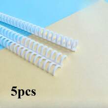 5/10/12pcs A4 Loose-Leaf Document Binding Ring 30-Hole Loose-Leaf Binder Plastic Apron B5 Handbook Loose-Leaf Book Coil Ring Is Detachable, 10/12Color-Mixed Random