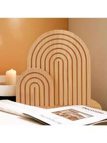 1/2pcs Wood Rainbow Arch,Modern Boho Room Decor For Wall Shelf,Wall Shelf Ornament Dresser Ornament, Aesthetic Boho Wooden Rainbow Arches Home Decor, Shelf Decor Table Decor Dresser Decor Mantle Countertop Decorations, For Living Room, Bedroom, Kitchen, Coffee Bar - Multicolor - View 6
