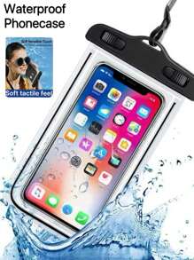 通用防水手机袋适用于 15 14 13 12 11 Pro Max XS Plus Galaxy 手机，夜光防水袋最大支持 7.0 英寸，气囊设计，海滩和旅行必备