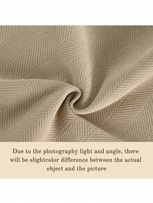 1 pieza Funda de cojín de pana de unicolor estilo granja - Albaricoque - Ver 5