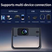 YJMOYE YJMOYE Projektor R2 tragbarer Mini-Autofokus 1080P 4K Smart Movie Projektor 360 ° Rotation Deckenprojektion 5G WiFi6 Kabellos Kino LED Raum Projektoren kompatibel mit IOS /Android Handy