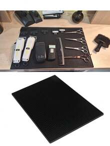 BUCICE Rubber Barber Mat & Bar Mat, Hairdressing Tool Mat, Electric Push Clipper Non-Slip PVC Bar Service Mats Flexible Spill Mat For Hair Salon & Bar Accessories, Hair Tools, Hair Products And Accessories For Barber Salon Beauty Back To School, Travel Holiday Essentials, Hair Accessories For Women, Slick Back Brush, Barber Accessories, Hair Dryer, Hair Dryer, Hair, Hair Brush, Barber, Barber Accessories, Hairdressing Equipment, Hairstyle, Hairdressing, Hair, Hair Products, Hair Tools, Hair Stuff, Barber, Barber Accessories, Barbershop, Hairdressing Equipment