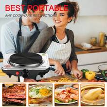 SOKANY SOKANY Electric Stove, Electromagnetic Stove Table, Portable Cooking Electric Heating Plate, 1000W High Power, 5-Speed Temperature Control, Stainless Steel Surface, Heating Indicator Light, Built-IN Temperature Control, Overheating Protection.Suitable For All Cookware, Very Suitable For RV/Family/Camping/Apartment/Laboratory