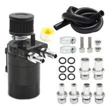 Oil Catch Can Kit With O-Rings Aluminum Oil Catch Can For Most Cars - Black - View 1