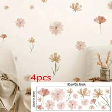 1PC Boho Chic Floral Wall Stickers - Easy-Apply, Semi-Matte Decals For An Instant Room Refresh, Perfect For Any Surfacebaby Shower Family Decorations Gifts