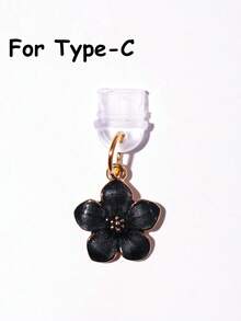1pc Sakura/Cherry Blossom Design Charging Port Dust Plug, Exquisite Fresh Sweet Cute Fashion Alloy Pendant, Flowing Gloss Drip Oil Craft, Suitable For Spring And Summer Decoration, Phone, Tablet, Earphone, Kindle Charging Port Decor Accessory, Silicone Transparent Dust Plug, Suitable As A Small Gift, Protects Charging Port From Water, Moisture And Dirt, Compatible With IPhone Lightning/Type-C, Firmly Holds In Place - Multicolor - View 16