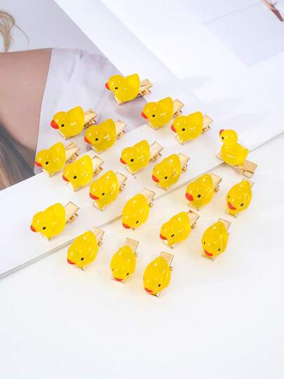 10pcs Colorful Duck Shaped Hair Clips, Fashionable & Cute One-Piece Side Clips Hair Accessories, Decorative Gift For Women & Girls, Suitable For Daily Wear And Festivals, Hair Clips Claw, Hair Claws, Hair Slide, Hair Barrettes, Bobby Pin, Head Accessories, Hairpin, Bobby Pins