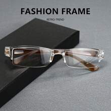 10pcs Classic Small Frame Reading Glasses Value Pack, Fashion High-Definition Transparent PC Lenses, Colorful Temples, Lightweight Classic Frame, Simple & Comfortable For Men & Women, Daily Work & Reading - 4 Black + 3 Brown + 3 Red - View 5