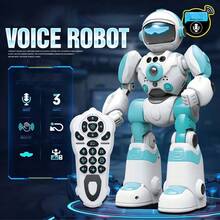 Inteligentna zabawka robot sterowany głosem dla dzieci – interaktywny, programowalny robot AI z czujnikiem gestów, sterowaniem głosowym, 3-klawiszowym pilotem, muzyką, światłami i nagrywaniem, ładowaniem przez USB – edukacyjny prezent STEM dla chłopców i dziewcząt w wieku 3+ lat, prezenty świąteczne i urodzinowe