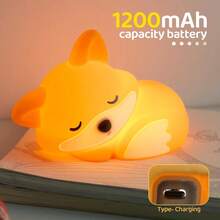 Cute Fox Lamp,Cute Fox Night Light,Dimmable Silicone Animal Night Light Bedside Touch Lamp,Fox Lamps For Bedroom Decor Christmas Gifts - Multicolor - View 6